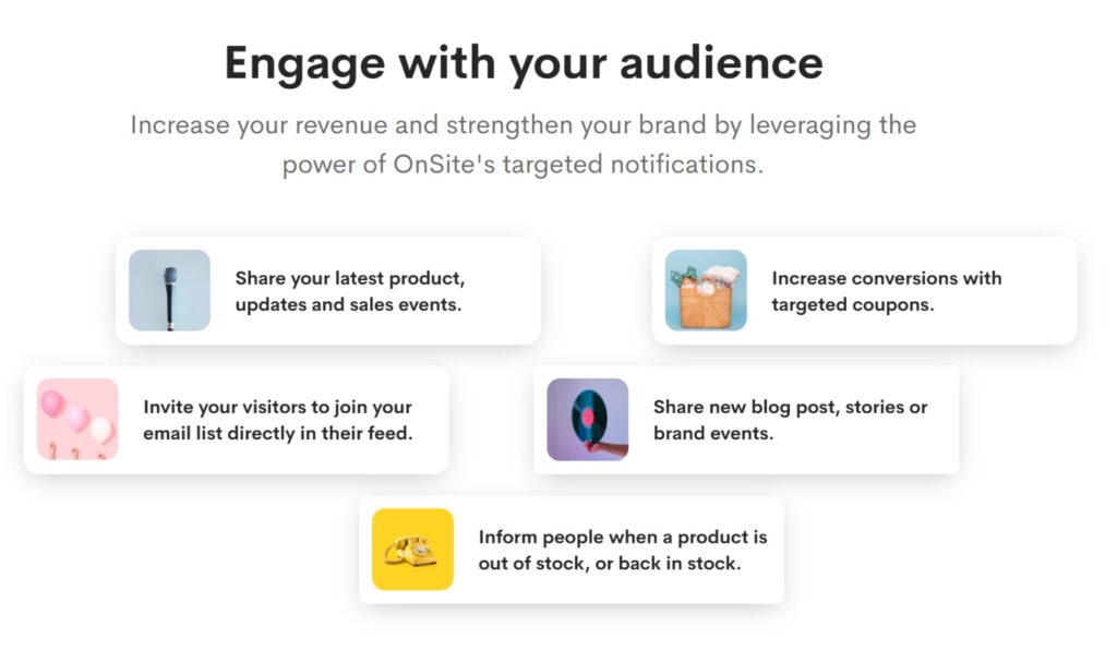 Using Onsite Notifications to Engage with Audience