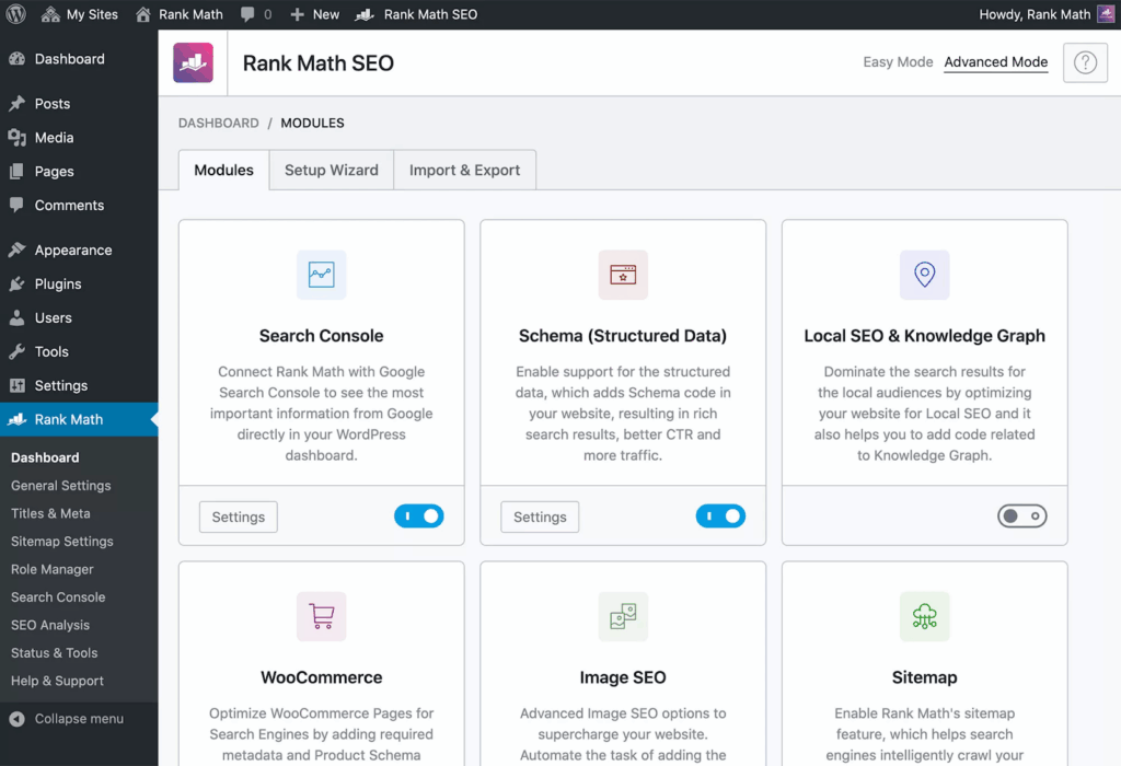 WordPress SEO features