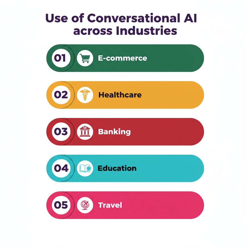 Ultimate Guide to Conversational AI 3 Use of Conversational AI across Industries